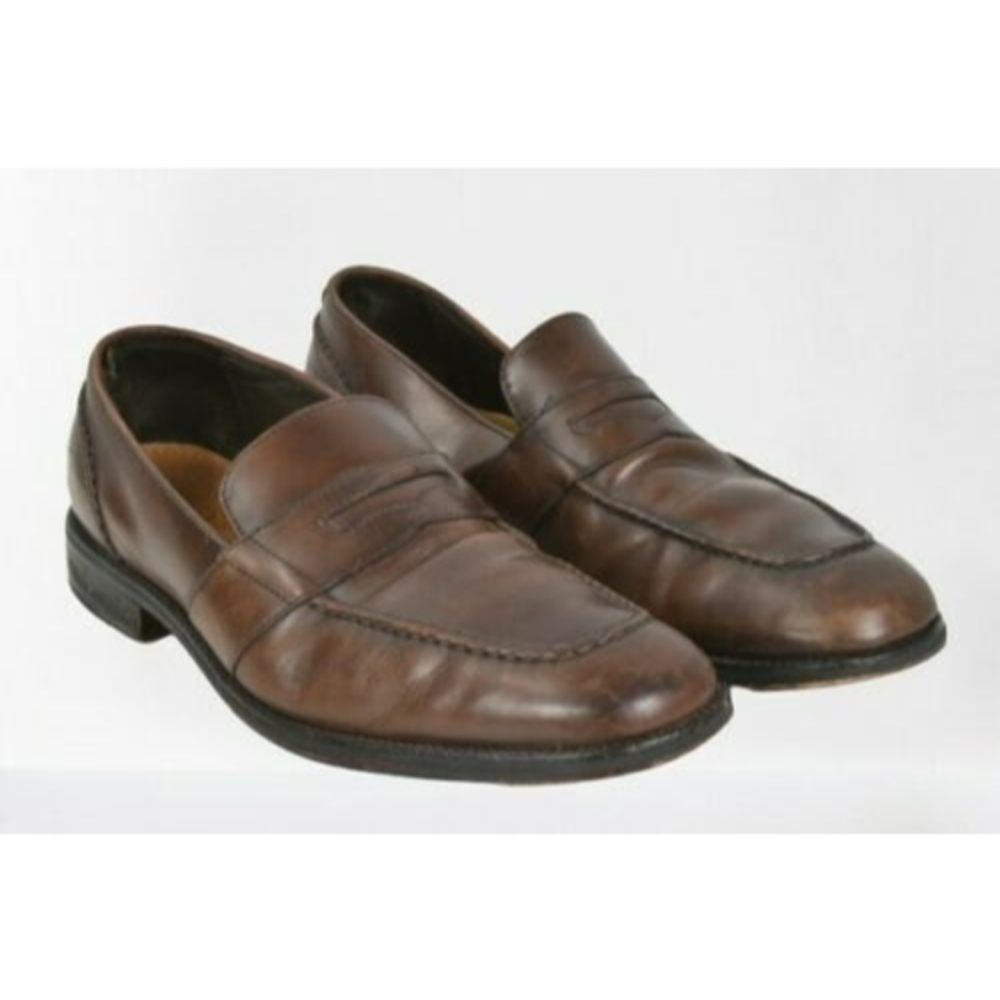 Cole Haan Mens Brown Leather Slip On Penny Loafers 10 M C06889